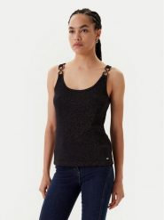 Morgan Top 251-DIDONI Czarny Slim Fit. Czarne topy damskie Morgan, l, bez wzorów, z wiskozy, bez kołnierzyka. Za 99.99 zł.