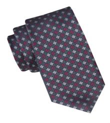 Męski Krawat - Alties - Szary w Popielate i Czerwone Groszki. Szare krawaty i muchy męskie Alties, bez wzorów, z tkaniny, eleganckie. Za 49.00 zł.