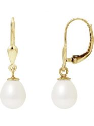 Pearline Złote kolczyki z perłami rozmiar: onesize. Białe kolczyki damskie Pearline, z perłą, złote. Za 826.99 zł.