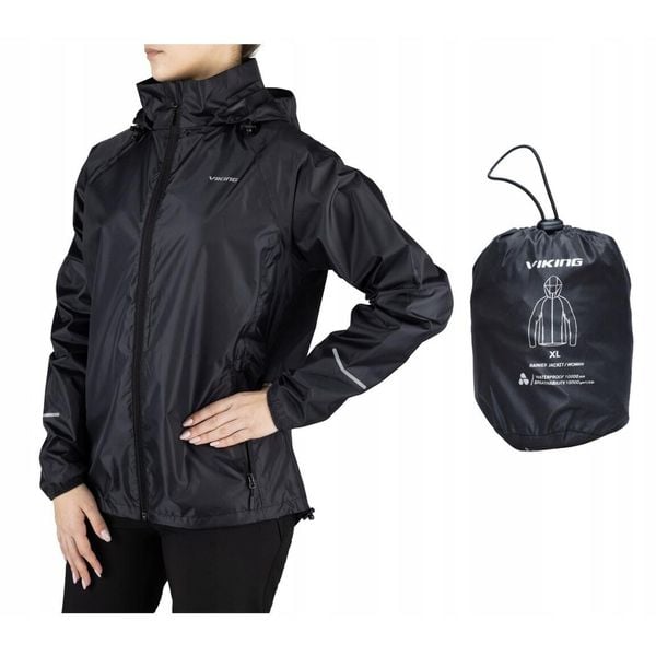 Kurtka trekkingowa dla kobiet Viking Rainier Lady. Czarne kurtki damskie VIKING, xl, bez wzorów, bez kaptura. Za 150.75 zł.