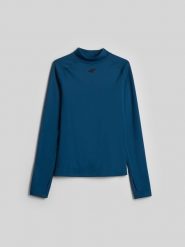 4F Bielizna termiczna ocieplana (góra) damska - turkusowa XL. Niebieskia bielizna termoaktywna damska 4f, xl, bez wzorów, z materiału. Za 129.99 zł.