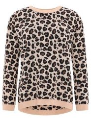 Zwillingsherz Sweter "Leo" w kolorze beżowym rozmiar: L/XL. Brązowe swetry klasyczne damskie Zwillingsherz, l, z bawełny, bez kołnierzyka. Za 197.63 zł.