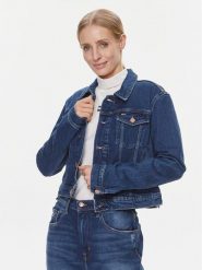 Tommy Jeans Kurtka jeansowa Izzie DW0DW17211 Granatowy Slim Fit. Niebieskie kurtki damskie Tommy Jeans, xxs, bez wzorów, z bawełny, bez kaptura. Za 349.99 zł.