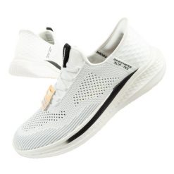Buty sportowe SLIP-INS męskie Skechers Slade Quinto. Białe buty sportowe na co dzień męskie Skechers, z materiału, bez zapięcia. Za 339.00 zł.