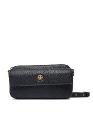Tommy Hilfiger Torebka Th Icon Camera Bag Mono AW0AW18922 Czarny. Czarne listonoszki damskie Tommy Hilfiger, bez wzorów, ze skóry, bez dodatków. Za 529.99 zł.