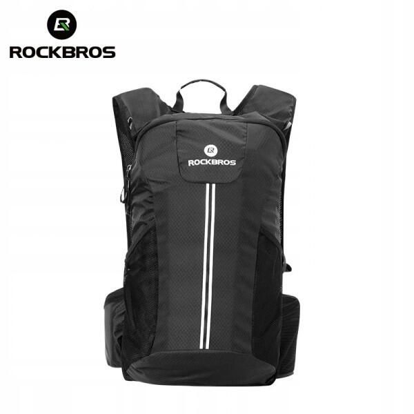 Plecak rowerowy sportowy Rockbros H9-BK. Czarne plecaki damskie ROCKBROS, bez wzorów, z materiału, sportowe. Za 119.99 zł.