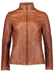 Bugatti Skórzana kurtka w kolorze jasnobrązowym rozmiar: 46. Brązowe kurtki damskie Bugatti, bez wzorów, ze skóry, bez kaptura. Za 761.99 zł.
