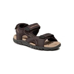 Sandały Geox S.Strada. Brązowe sandały męskie Geox, z materiału, bez zapięcia. Za 377.00 zł.