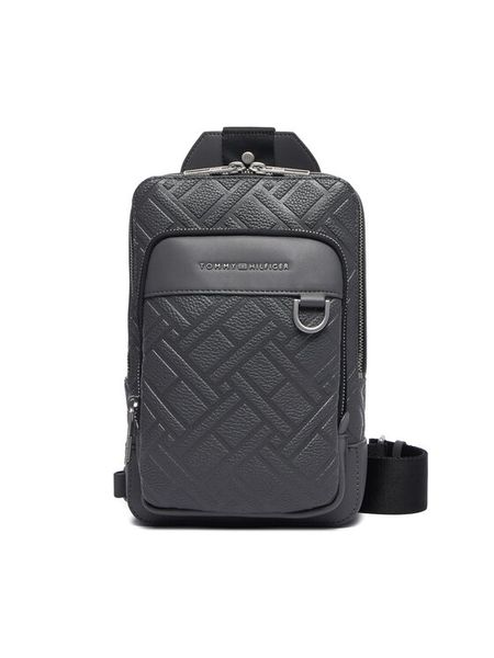 Tommy Hilfiger Saszetka Th Flag Slingpack AM0AM14430 Szary. Szare saszetki męskie Tommy Hilfiger, ze skóry. Za 489.99 zł.