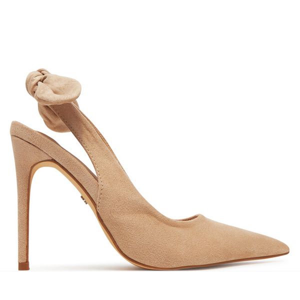 Szpilki DeeZee. Brązowe sandały damskie DeeZee, bez wzorów, bez obcasa. Za 159.99 zł.