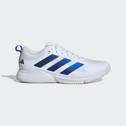 Buty Court Team Bounce 2.0. Białe buty sportowe na co dzień damskie Adidas, bez wzorów, do piłki ręcznej. Za 399.00 zł.