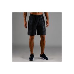 Spodenki fitness kardio FST 120 męskie. Czarne szorty męskie DOMYOS, l, z materiału, na fitness i siłownię. Za 29.99 zł.