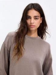 Bluza z modalem - brązowy. Brązowe bluzy bez kaptura damskie Reserved, l, z dzianiny. Za 109.99 zł.