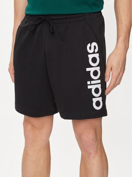 Adidas Szorty sportowe AEROREADY Essentials Single Jersey Linear Logo Shorts IC0062 Czarny Regular Fit. Czarne szorty męskie Adidas, bez wzorów, z bawełny, sportowe. Za 119.99 zł.
