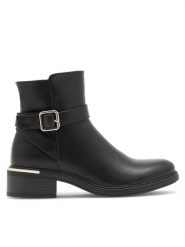 Clara Barson Botki LUCETTE WS5122-16 Czarny. Czarne botki damskie Clara Barson, z syntetyku, bez obcasa, na słupku, bez zapięcia. Za 89.99 zł.