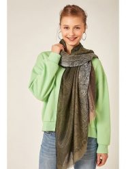 Lucky Bees Szal w kolorze brązowo-beżowym - 180 x 90 cm rozmiar: onesize. Brązowe szaliki i kominy damskie Lucky Bees, bez wzorów, z materiału. Za 104.39 zł.