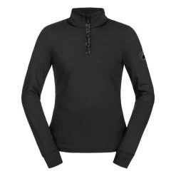 Koszulka techniczna jeździecka ELT Esthal. Czarne t-shirty damskie ELT, l, z aplikacjami, z elastanu, bez kołnierzyka. Za 222.00 zł.
