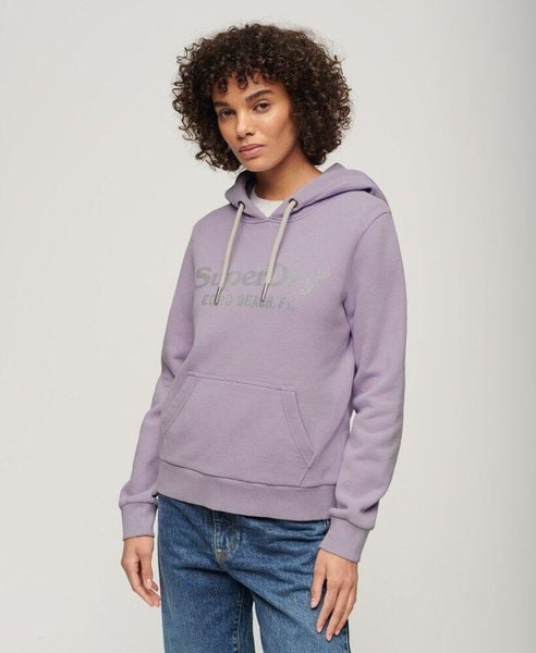 Bluza z kapturem z metalicznym logo Venue. Czerwone bluzy z kapturem damskie Superdry., z bawełny. Za 369.70 zł.