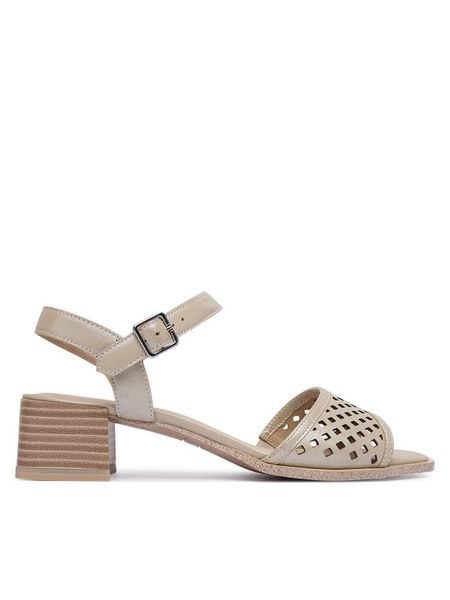 Caprice Sandały 9-28205-46 Szary. Szare sandały damskie Caprice, bez wzorów, ze skóry, bez obcasa, na słupku. Za 228.99 zł.