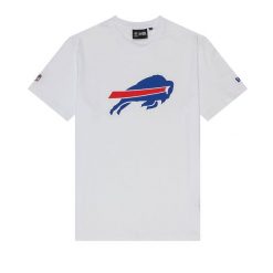 T-Shirt NFL Buffalo Bills New Era Logo Blanc. Białe t-shirty męskie New Era, m, bez wzorów, z bawełny, bez kołnierzyka. Za 174.00 zł.
