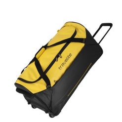 Torba podróżna travelite Basics L. Żółte torebki klasyczne damskie Travelite, bez wzorów, z materiału, duże, bez dodatków. Za 394.20 zł.