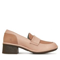 Półbuty Fly London. Czerwone półbuty damskie Fly London, bez wzorów, bez obcasa, na obcasie. Za 429.99 zł.
