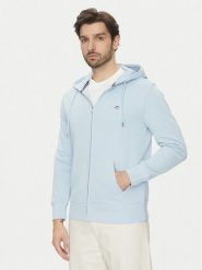 Gant Bluza Shield 2007059 Niebieski Regular Fit. Niebieskie bluzy bez kaptura męskie Gant, m, z bawełny. Za 539.99 zł.