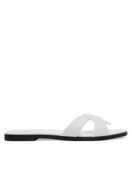LOVE MOSCHINO Klapki JA28092G1MIA0100 Biały. Białe klapki damskie Love Moschino, bez wzorów, ze skóry, bez obcasa. Za 579.99 zł.