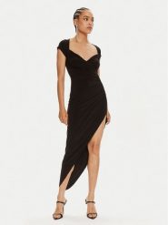 NORMA KAMALI Sukienka koktajlowa KK1243PLC98001 Czarny Slim Fit. Czarne sukienki damskie NORMA KAMALI, xl, bez wzorów, z syntetyku, wizytowe, bez kołnierzyka, bez ramiączek. Za 589.99 zł.