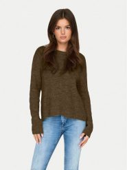 ONLY Sweter 15234745 Brązowy Regular Fit. Brązowe swetry klasyczne damskie Only, m, z syntetyku, bez kołnierzyka. Za 139.99 zł.