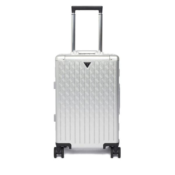 Walizka kabinowa Guess. Szare walizki Guess, z aplikacjami. Za 1,829.00 zł.