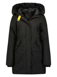 Geographical Norway Parka "Cherifa" w kolorze czarnym rozmiar: L. Czarne parki damskie Geographical Norway, l, z aplikacjami. Za 325.03 zł.