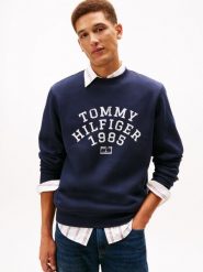 Tommy Hilfiger Bluza Mężczyźni Bawełna niebieski|biały, S. Białe bluzy bez kaptura męskie Tommy Hilfiger, m, z bawełny. Za 229.95 zł.