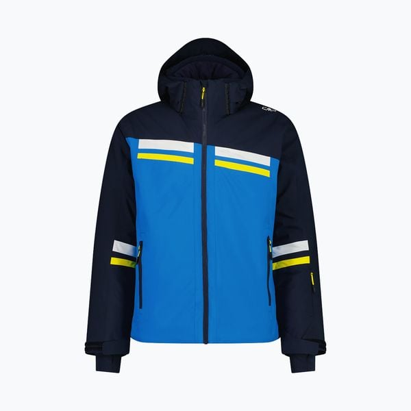 Kurtka narciarska męska CMP 35W0017 Zip Hood. Niebieskie kurtki męskie CMP, m, bez wzorów, z syntetyku, sportowe, bez kaptura. Za 659.99 zł.