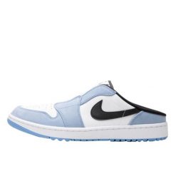Buty do chodzenia dla dorosłych Air Jordan 1 Mule Golf University Blue. Niebieskie golfy damskie Jordan, l, bez wzorów, bez ramiączek. W wyprzedaży za 1,026.70 zł.