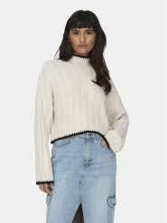 ONLY Sweter 15329963 Beżowy Regular Fit. Brązowe swetry klasyczne damskie Only, xl, z syntetyku, bez kołnierzyka. Za 119.99 zł.