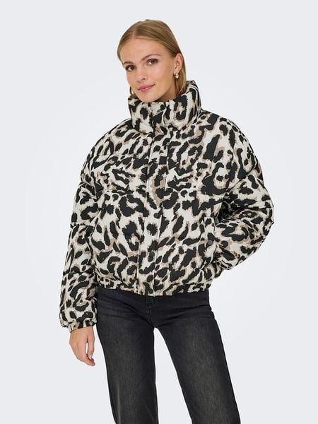 JDY Kurtka pikowana w kolorze beżowo-jasnobrązowo-czarnym rozmiar: M. Brązowe kurtki damskie JDY, m, bez wzorów, bez kaptura. Za 118.01 zł.