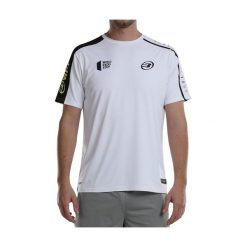 Koszulka Bullpadel Liron. Białe t-shirty damskie bullpadel, l, bez wzorów, z elastanu, z asymetrycznym kołnierzem. Za 191.80 zł.