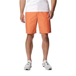 Spodenki trekkingowe męskie Columbia Washed Out. Brązowe szorty męskie Columbia, bez kołnierzyka. Za 79.99 zł.