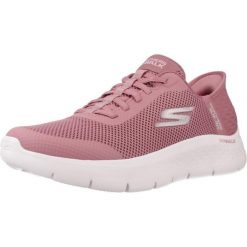 Buty SKECHERS SLIP-INS GO WALK FLEX Rose. Czerwone trampki i tenisówki damskie Skechers, bez wzorów. Za 338.90 zł.