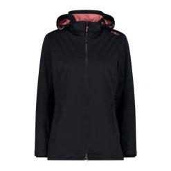 Damska kurtka turystyczna z kapturem CMP. Szare kurtki damskie CMP, bez wzorów, z softshellu, z kapturem. Za 415.00 zł.