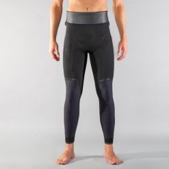 Spodnie do łowiectwa podwodnego męskie Subea SPF 900 z neoprenu 5 mm. Czarne spodnie materiałowe męskie SUBEA, bez wzorów, z neoprenu, sportowe. Za 399.99 zł.