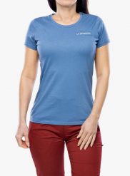 Koszulka bawełniana damska La Sportiva Mantra T-Shirt. Niebieskie t-shirty damskie La Sportiva, l, bez wzorów, z bawełny, bez kołnierzyka. Za 142.99 zł.