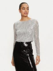 ONLY Bluzka Spacy 15331803 Srebrny Cropped Fit. Szare bluzki damskie Only, l, bez wzorów, z syntetyku, bez ramiączek. Za 79.99 zł.