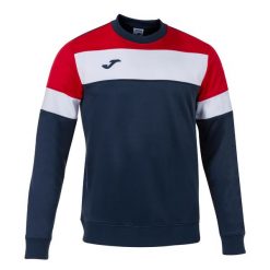 Bluza sportowa męska Joma Crew IV. Niebieskie bluzy bez kaptura męskie Joma, bez wzorów, z materiału, sportowe, bez kołnierzyka, bez ramiączek. Za 177.80 zł.