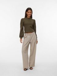 Vero Moda Sweter w kolorze khaki rozmiar: XL. Brązowe golfy damskie Vero Moda, xl, bez wzorów, bez ramiączek. Za 86.99 zł.