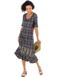 WITT WEIDEN Sukienka w kolorze granatowym rozmiar: 54. Niebieskie sukienki damskie WITT WEIDEN, bez wzorów, z wiskozy, bez kołnierzyka, bez ramiączek, midi. Za 82.99 zł.