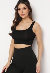 Czarny Bawełniany Tank Top Bez Rękawów Lomalia. Czarne topy damskie Born2be, l, bez wzorów, z bawełny, bez kołnierzyka. Za 19.99 zł.