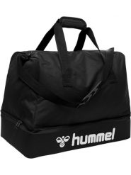 Torba piłkarska dla dorosłych rozmiar Hummel Core Football Bag. Czarne torby męskie na ramię HUMMEL, bez wzorów, z materiału, na ramię, duże. Za 109.99 zł.