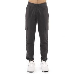 Spodnie dresowe oddychający oddychający z bawełna z elastyczny pas na co dzień. Szare spodnie dresowe męskie LEONE 1947 APPAREL, bez wzorów, z bawełny. W wyprzedaży za 112.15 zł.